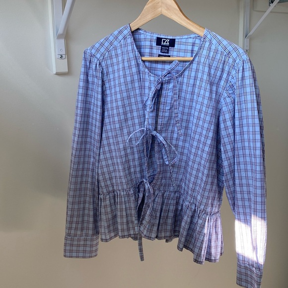 Upcycled Tie blouse - Picture 1 of 2